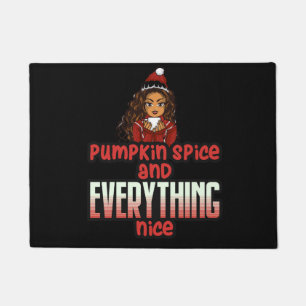 Pumpkin Gewürz & Alles Nizza Schwarze Girl Magie S Fußmatte