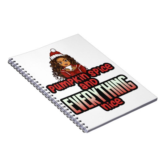 Pumpkin Gewürz & Alles Nizza Schwarze Girl Magie S Notizblock (Rechte Seite)