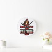 Pumpkin Gewürz & Alles Nizza Schwarze Girl Magie S Runde Wanduhr (Zuhause)