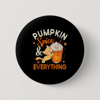 Pumpkin Gewürz Alles Shirt Cat Lover Niedlich Autu Button