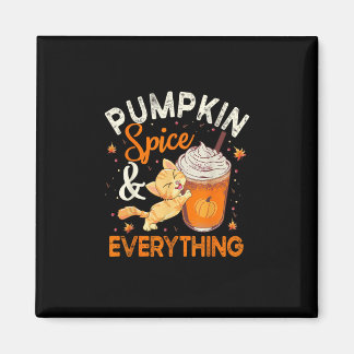Pumpkin Gewürz Alles Shirt Cat Lover Niedlich Autu Magnet