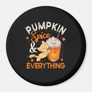 Pumpkin Gewürz Alles Shirt Cat Lover Niedlich Autu Magnet