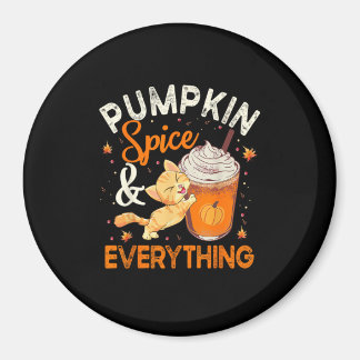 Pumpkin Gewürz Alles Shirt Cat Lover Niedlich Autu Magnet