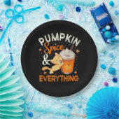Pumpkin Gewürz Alles Shirt Cat Lover Niedlich Autu Pappteller (Party)