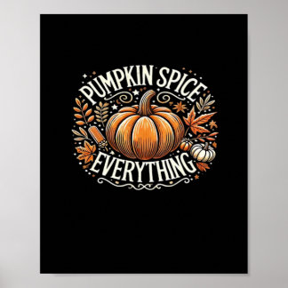 Pumpkin Gewürz alles Slogan Angebot Poster