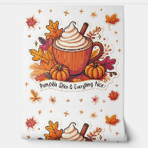 Pumpkin Gewürz Ästhetik gemütliche Herbstmuster