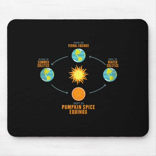 Pumpkin Gewürz Autumnal Equinox Celestial Fall Ast Mousepad (Vorne)