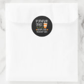Pumpkin Gewürz Behalte diesem Lehrer Nice Fall Hal Runder Aufkleber (Tasche)