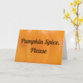 Pumpkin-Gewürz bitte Karte (Gelbe Blume)