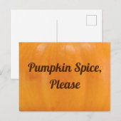 Pumpkin-Gewürz bitte Postkarte (Vorne/Hinten)