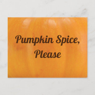 Pumpkin-Gewürz bitte Postkarte
