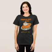 Pumpkin Gewürz & Chill Funny Funny Erntedank Fall Tri-Blend Shirt (Vorderseite voll)
