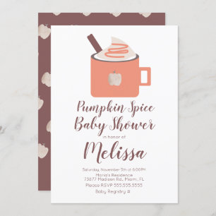 Pumpkin Gewürz Coffee Campfire Tasse Fall Baby Dus Einladung