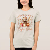 Pumpkin Gewürz Coffee Club Herbst Tri-Blend Shirt (Vorderseite)