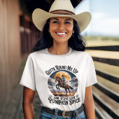 Pumpkin Gewürz Cowboy Kaffee Lover Spaß T-Shirt