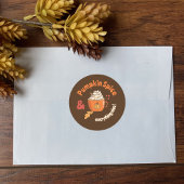 Pumpkin Gewürz Doodle Orange Tasse Brown Stickers