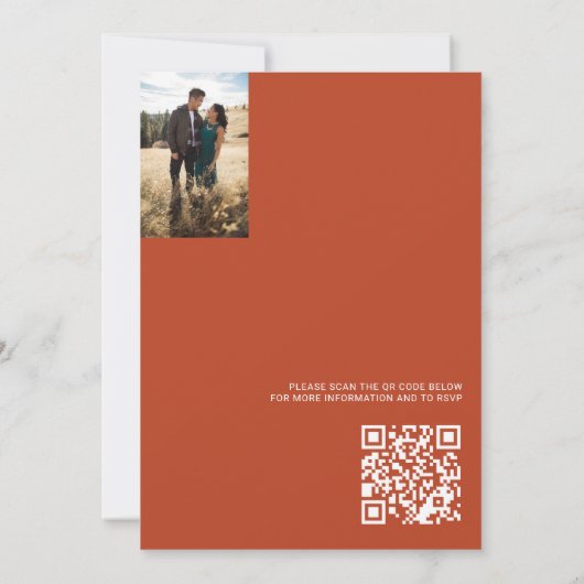 Pumpkin Gewürz Einladung mit QR-Code (Rückseite)