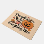 "Pumpkin Gewürz & Everything Nice" Autumn Grafik Fußmatte (Schrägansicht)