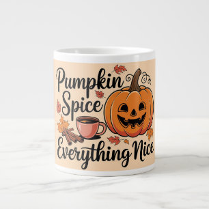"Pumpkin Gewürz & Everything Nice" Autumn Grafik Jumbo-Tasse