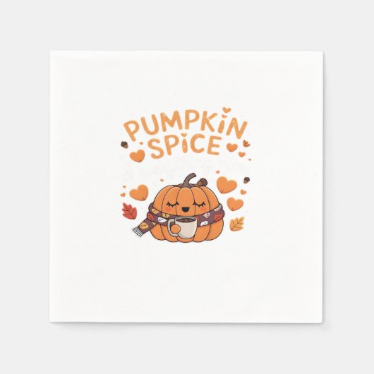 Pumpkin Gewürz & Everything Nice - Fall Vibes Art Serviette (Vorderseite)