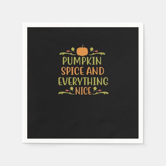 Pumpkin Gewürz & Everything Nice Viral Vibes Serviette (Vorderseite)