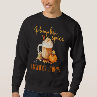 Pumpkin Gewürz & Flannels niedlich Herbst rustikal Sweatshirt