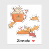 Pumpkin Gewürz Food Art Doodle Laptop Sticker (Blatt)