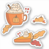 Pumpkin Gewürz Food Art Doodle Laptop Sticker (Vorderseite)