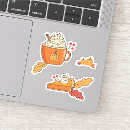 Pumpkin Gewürz Food Art Doodle Laptop Sticker