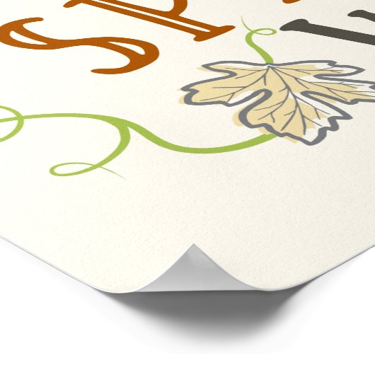 Pumpkin Gewürz Funny Latte Spaß für Frauen Herbst Poster (Ecke)