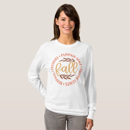 Pumpkin Gewürz Gemütlicher Fall T-Shirt (Vorne ganz)