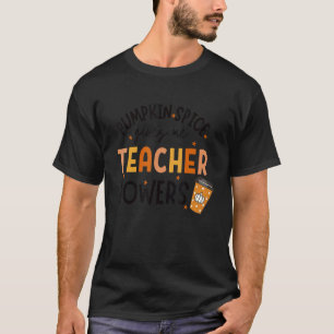 Pumpkin Gewürz gibt mir Lehrer Power Erntedank T-Shirt