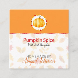 Pumpkin Gewürz hausgemachte Bath & Body Label | Ta Quadratische Visitenkarte