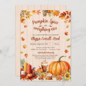 Pumpkin Gewürz Herbst Brautparty Party Einladung (Vorne/Hinten)