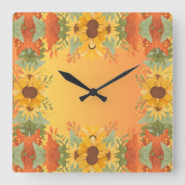 Pumpkin Gewürz Herbst Ernte Erntedank Din Quadratische Wanduhr