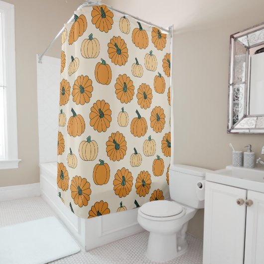 Pumpkin Gewürz Herbst Ernte Erntedank Duschvorhang (Beispiel)