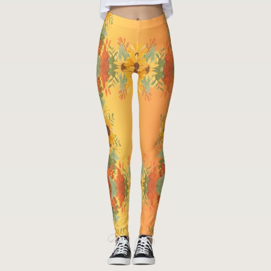 Pumpkin Gewürz Herbst Ernte Erntedank Leggings (Vorderseite)