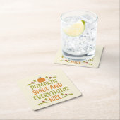 Pumpkin Gewürz Herbst Halloween Rechteckiger Pappuntersetzer (Vor Ort)