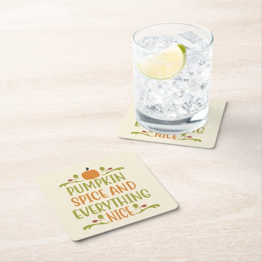 Pumpkin Gewürz Herbst Halloween Rechteckiger Pappuntersetzer (Vor Ort)