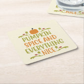 Pumpkin Gewürz Herbst Halloween Rechteckiger Pappuntersetzer (angewinkelt)