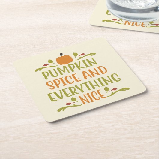 Pumpkin Gewürz Herbst Halloween Rechteckiger Pappuntersetzer (angewinkelt)
