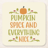 Pumpkin Gewürz Herbst Halloween Rechteckiger Pappuntersetzer (Vorderseite)