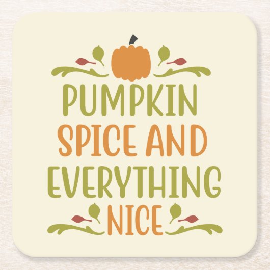 Pumpkin Gewürz Herbst Halloween Rechteckiger Pappuntersetzer (Vorderseite)