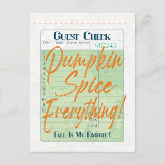 Pumpkin Gewürz Herbst Karo-Kaffeetasse Postkarte