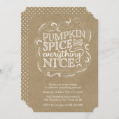 Pumpkin Gewürz Herbst Party Einladung (Vorne/Hinten)