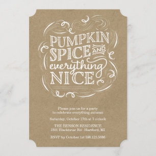 Pumpkin Gewürz Herbst Party Einladung