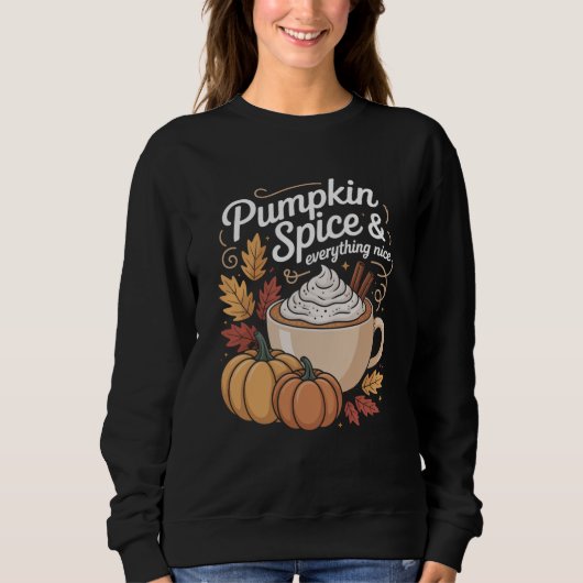 Pumpkin Gewürz Herbst Sweatshirt (Vorderseite)
