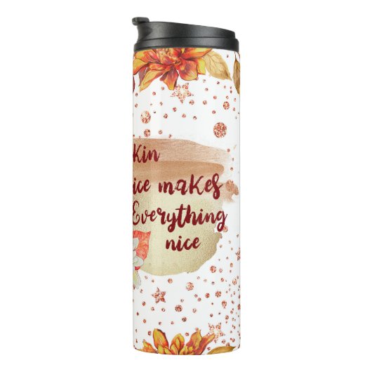 Pumpkin Gewürz Herbst Thermosbecher (Nach rechts gedreht)