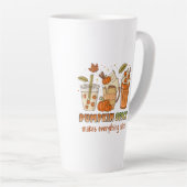 Pumpkin Gewürz Herbstgetränk Kunst Milchtasse (Rechte Ecke)