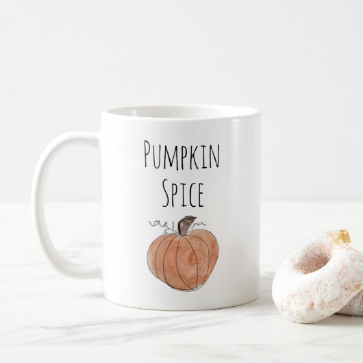 Pumpkin Gewürz Herbstkaffee Tasse (Mit Donut)